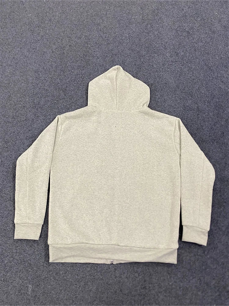 Hidden Life Plaid Zip-Up Hoodie