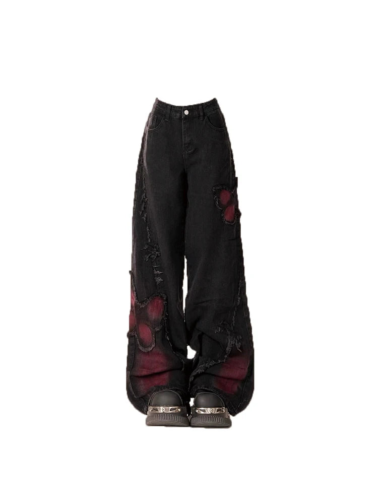 Butterfly Denim Pants